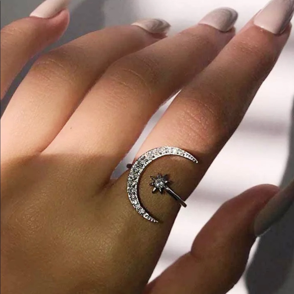 Moon and Star MIDI Ring